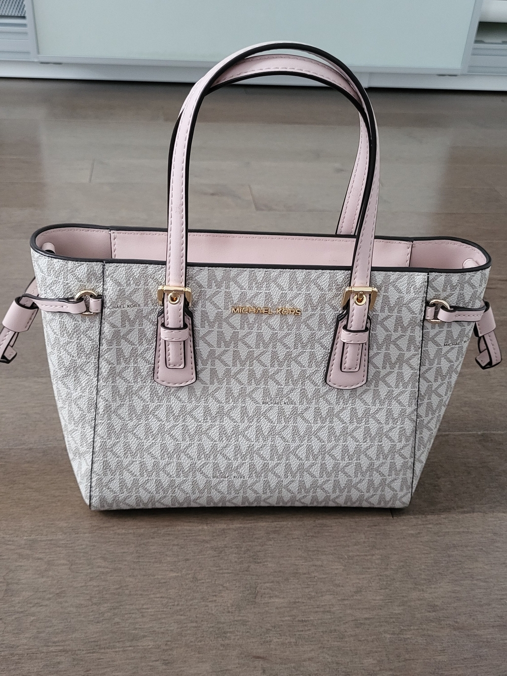 Michael Kors Pink and Logo Signature Tote Bag
